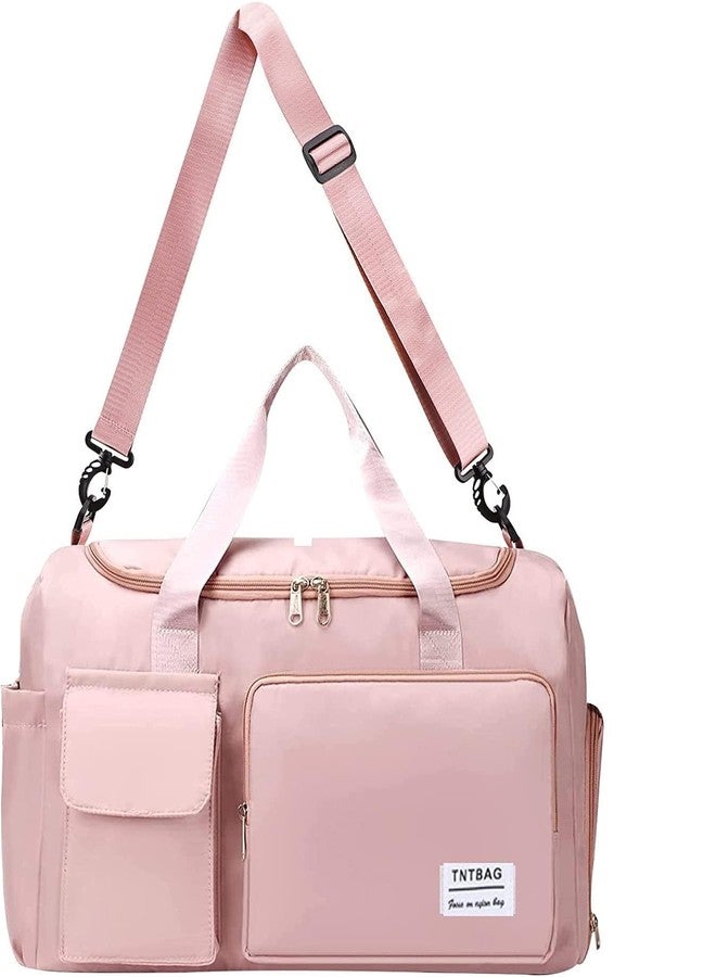 AG E-Com Gym Duffle Bag with Shoe Compartment Wet Pocket, Weekender Travel Bag with Shoulder Straps, Waterproof Sports Duffle Bag for Men Women, Lightweight Carry on Gym Bag - Image 1